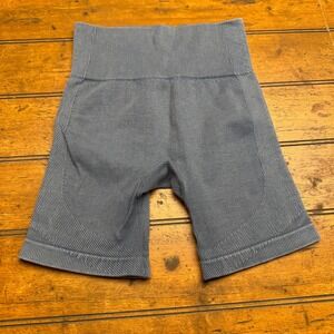JOYLAB Ribbed Seamless Bike Shorts Womens Extra Small‎ Blue Workout Athletic